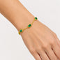 Five Green Zirconia Adjustable Bracelet