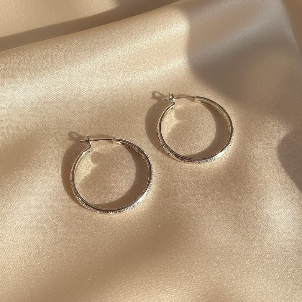 Lynn's Closet Boutique Matte Simple Hoop Earrings