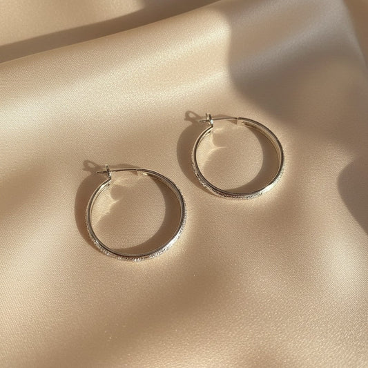 Lynn's Closet Boutique Matte Simple Hoop Earrings