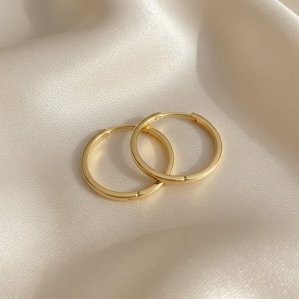 Lynn's Closet Boutique Classic Polished Round Hoop Earrings