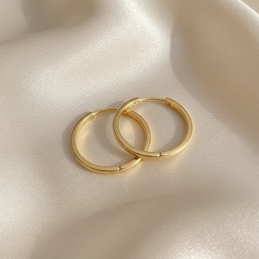 Lynn's Closet Boutique Classic Polished Round Hoop Earrings