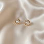 Alloy Rhinestone Dainty Cat's Eye Studs