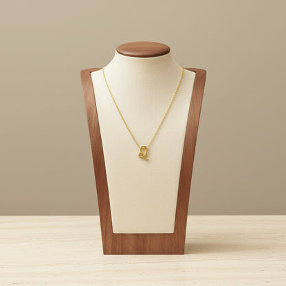 Zodiac Sign Pendant Necklace 18K Gold Plated 304 Stainless Steel Dainty Clavicle Chain