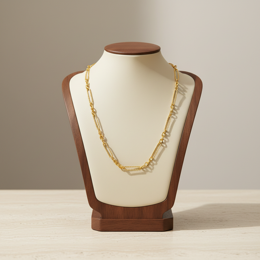 18K Gold Plated Stainless Steel 5:1 Handmade Necklace Chain