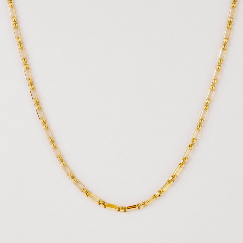 Stainless Steel Widened Necklace 18K Gold Plated Minimalist Clavicle Chain