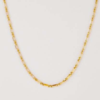 Stainless Steel Widened Necklace 18K Gold Plated Minimalist Clavicle Chain
