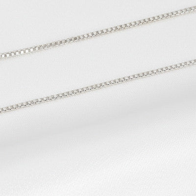 Silver Box Necklace Chain Titanium Steel 45cm