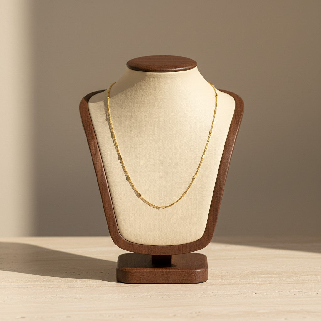 Stainless Steel Minimalist Gold Necklace 18K Gold Plated Minimalist Clavicle Chain