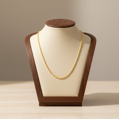 Stainless Steel Classic Necklace 18K Gold Plated Minimalist Clavicle Chain