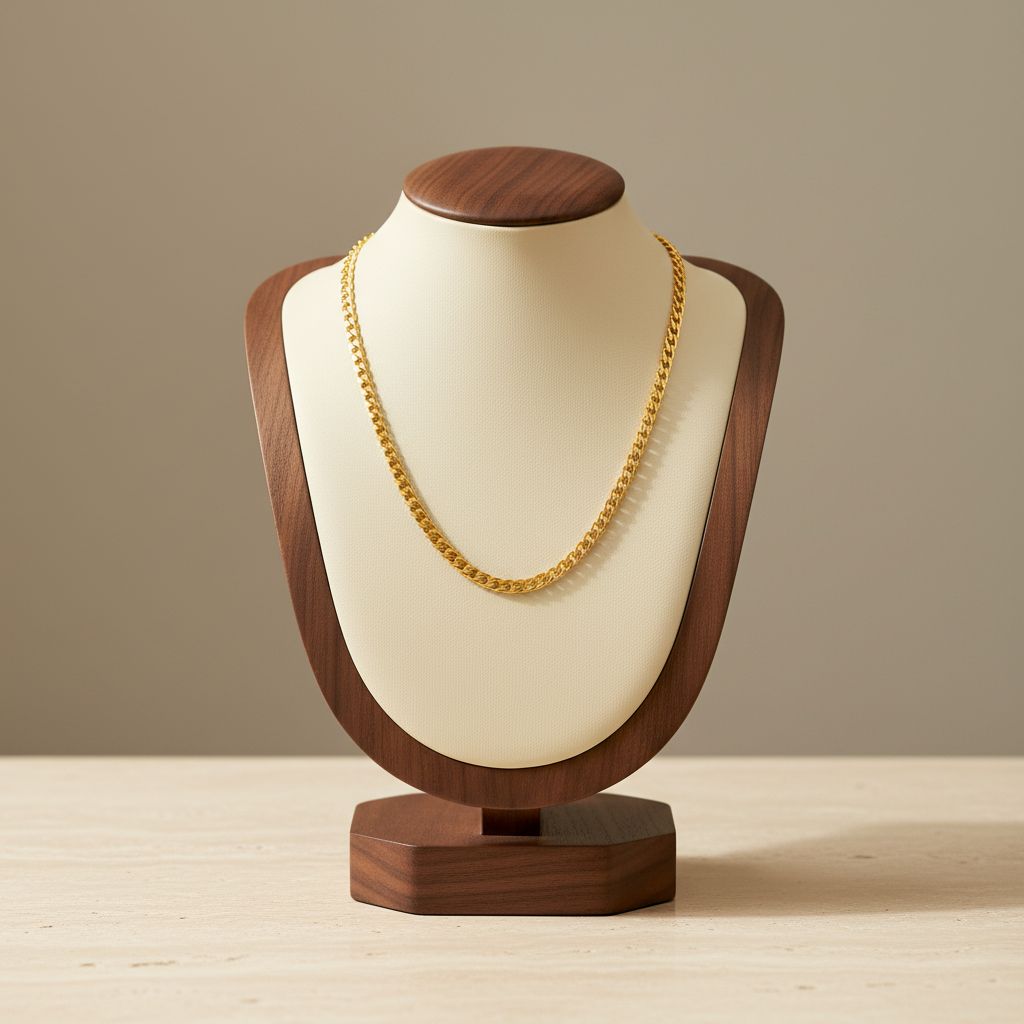 Stainless Steel Wide Woven Necklace 18K Gold Plated Minimalist Clavicle Chain