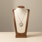 Sunray Hollow Heart Pendant Necklace Silver Tone Stainless Steel Statement