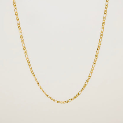 18K Gold Plated Stainless Steel Figaro Necklace Chain