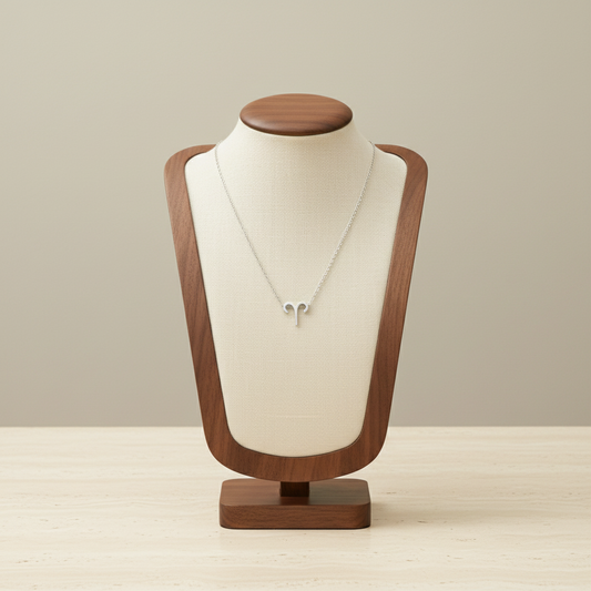 Zodiac Sign Pendant Necklace Silver Tone 304 Stainless Steel Dainty Clavicle Chain