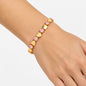 Pink Zirconia Heart Charm Bracelet