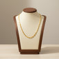 Stainless Steel Rectangular Link Necklace 18K Gold Plated Minimalist Clavicle Chain
