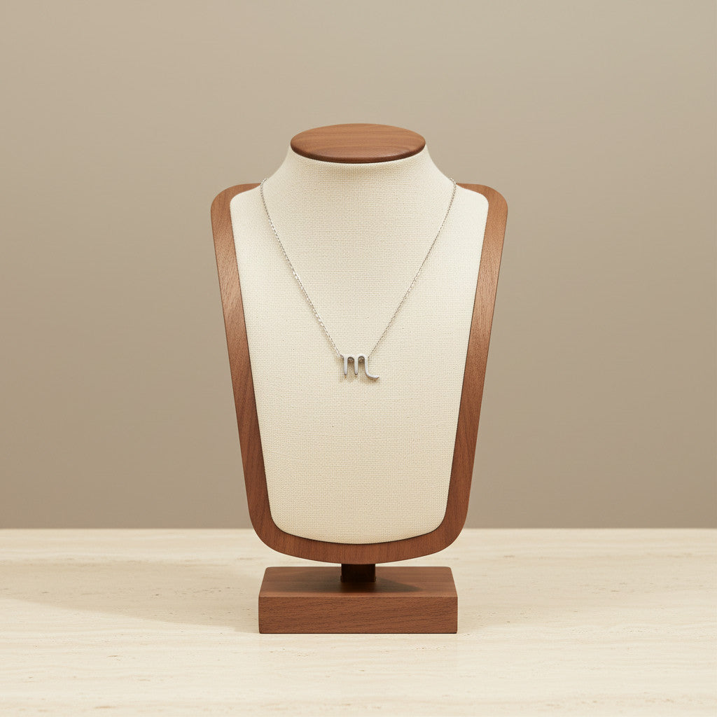 Zodiac Sign Pendant Necklace Silver Tone 304 Stainless Steel Dainty Clavicle Chain