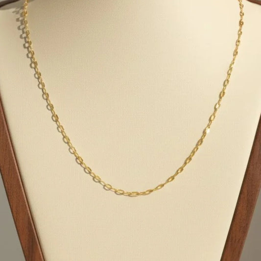 18K Gold Plated Stainless Steel Lip Necklace Chain