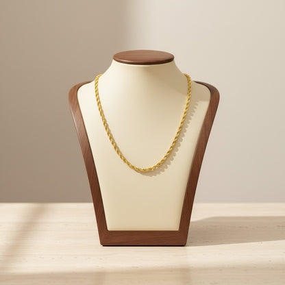Stainless Steel Twist Necklace 18K Gold Plated Minimalist Clavicle Chain