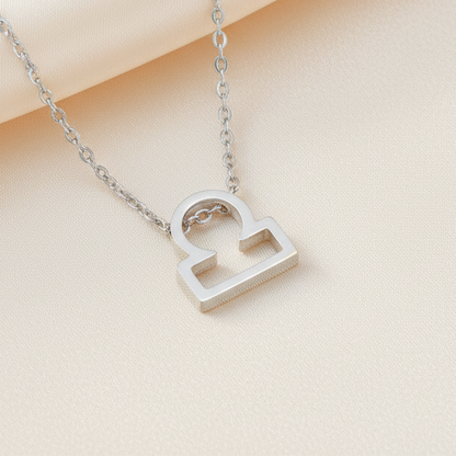 Zodiac Sign Pendant Necklace Silver Tone 304 Stainless Steel Dainty Clavicle Chain