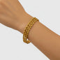 Three Layer Twisted Rope Chain Bracelet - Gold