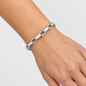 Interlocking Rectangle Geometric Bracelet - Silver