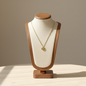 Heart Zirconia Pendant Necklace 316L Stainless Steel 18K Gold Plated