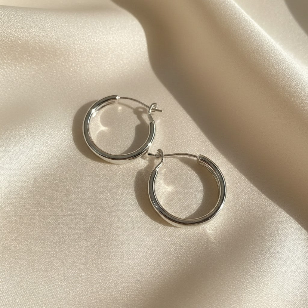 Alloy Rhinestone Popular Versatile Hoop Earrings
