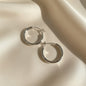 Alloy Rhinestone Popular Versatile Hoop Earrings