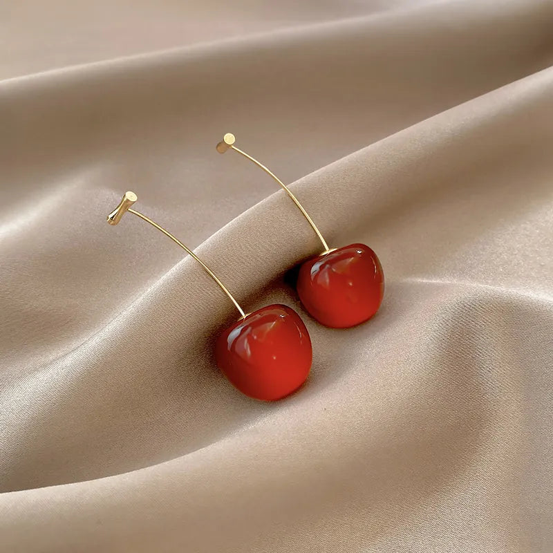 Lynn's Closet Boutique Red Cherry Earrings