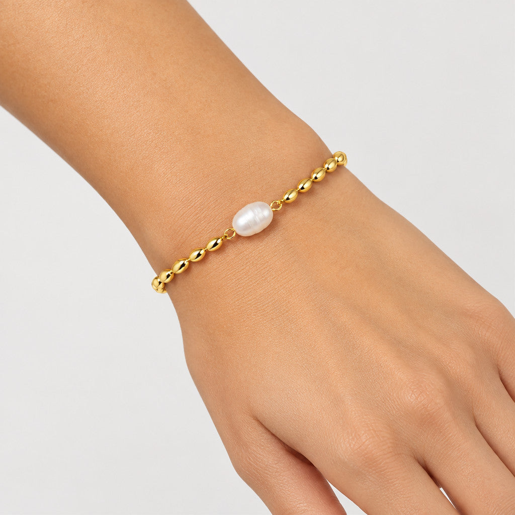 Pearl Bead Chain Bracelet