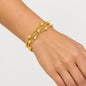 Three Layer Snake Bead Chain Bracelet - Gold
