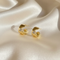 Lynn's Closet Boutique Zirconia C-Hoop Earrings