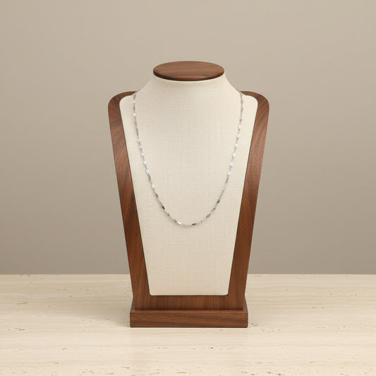 Silver Lip Necklace Chain Stainless Steel 45cm
