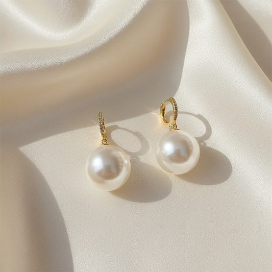 Lynn's Closet Boutique Large Pearl Dangle Earrings