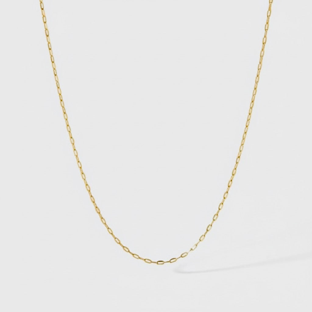 18K Gold Plated Stainless Steel Fine Link Necklace Chain