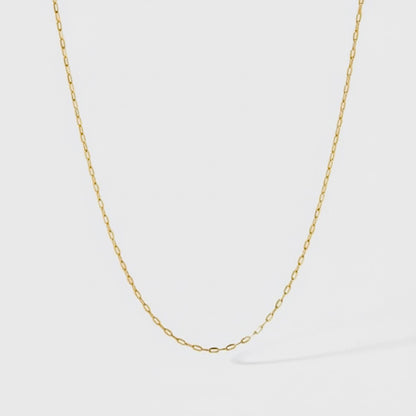 18K Gold Plated Stainless Steel Fine Link Necklace Chain
