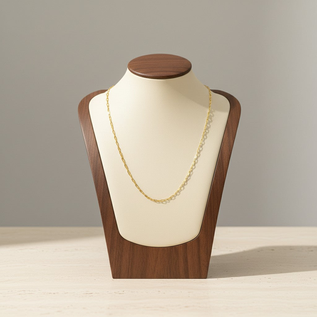 18K Gold Plated Stainless Steel Fine Link Necklace Chain
