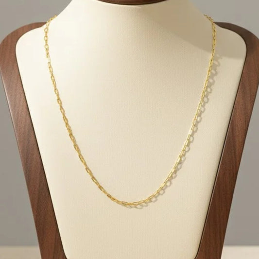 18K Gold Plated Stainless Steel Fine Link Necklace Chain