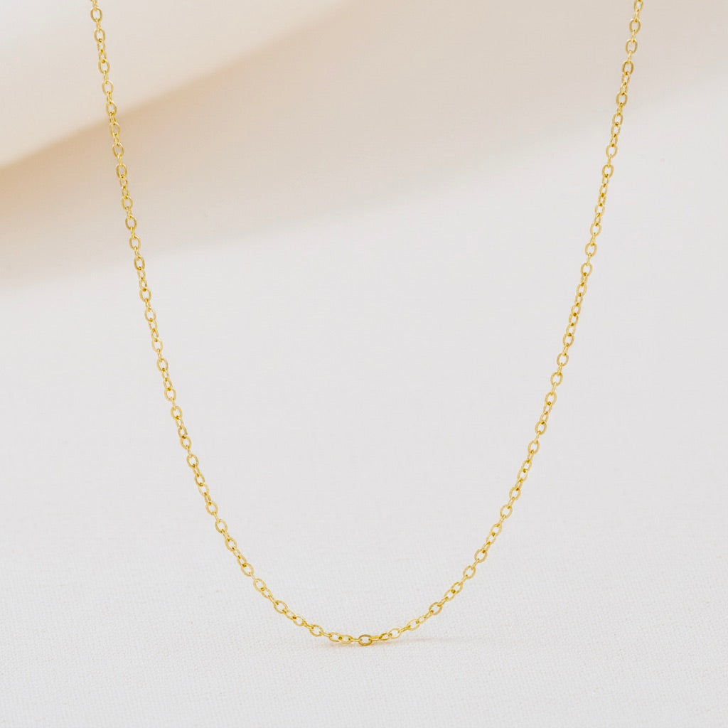 Stainless Steel Ultra-Fine Necklace 18K Gold Plated Minimalist Clavicle Chain