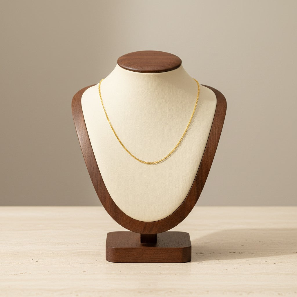 Stainless Steel Ultra-Fine Necklace 18K Gold Plated Minimalist Clavicle Chain
