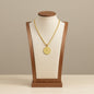 Zodiac Coin Pendant Necklace 18K Gold Plated Stainless Steel Rope Chain Constellation
