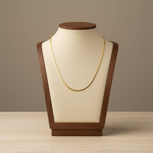18K Gold Plated Stainless Steel Snake Necklace Chain