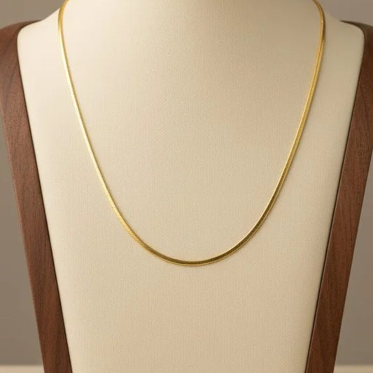 18K Gold Plated Stainless Steel Snake Necklace Chain