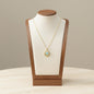 Gold Disc Zirconia Evil Eye Pendant Necklace 18K Gold Plated Copper