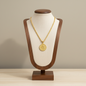 Zodiac Coin Pendant Necklace 18K Gold Plated Stainless Steel Rope Chain Constellation