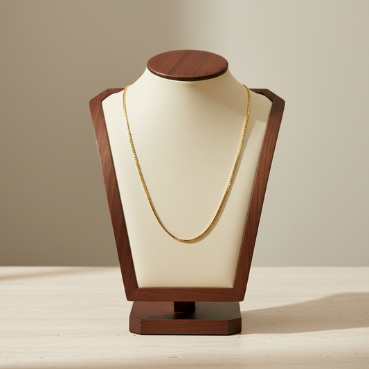 18K Gold Plated Stainless Steel Box Necklace Chain
