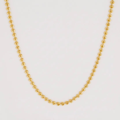 Stainless Steel Hollow Heart Necklace 18K Gold Plated Minimalist Clavicle Chain