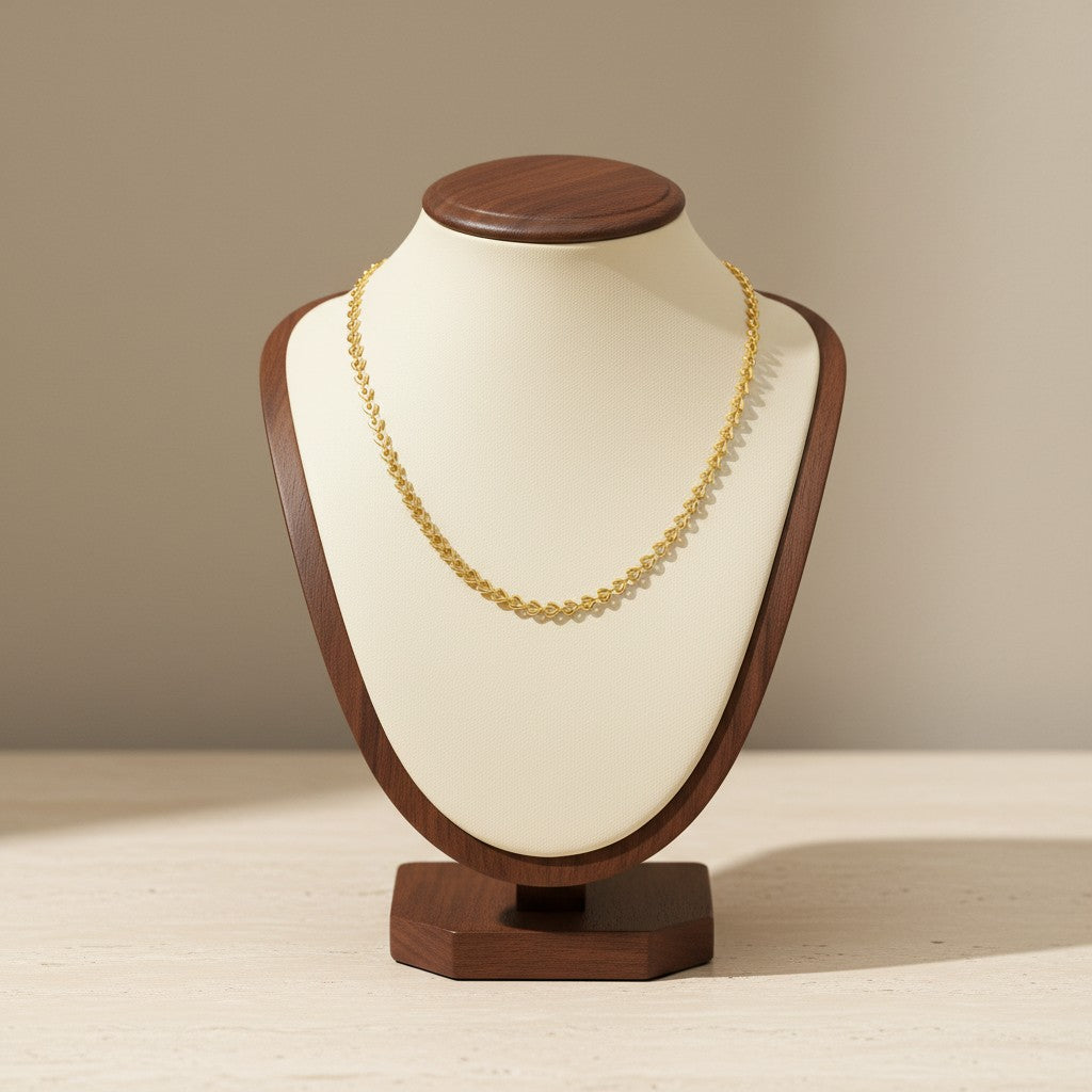 Stainless Steel Hollow Heart Necklace 18K Gold Plated Minimalist Clavicle Chain