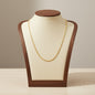 Stainless Steel Rice Bead Necklace 18K Gold Plated Minimalist Clavicle Chain