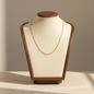 18K Gold Plated Stainless Steel Rice Bead Necklace Chain